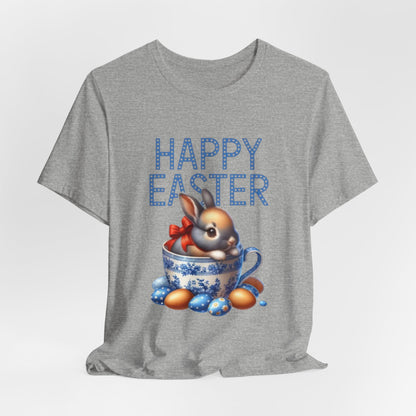 Happy Easter Bunny Tee — Cute Vintage Bunny in Teacup Easter T-Shirt