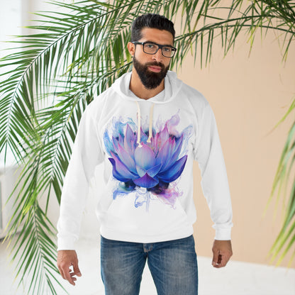 Lotus Blossom Unisex Pullover Hoodie - Vibrant Floral Design for Relaxation and Style