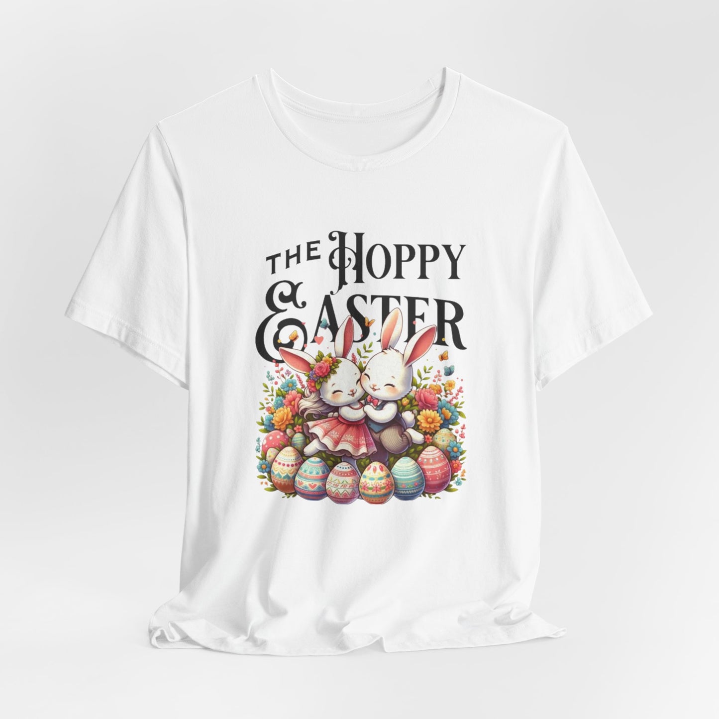 Easter Bunny Tee – "The Hoppy Easter" Cute Bunny & Colorful Eggs T-Shirt