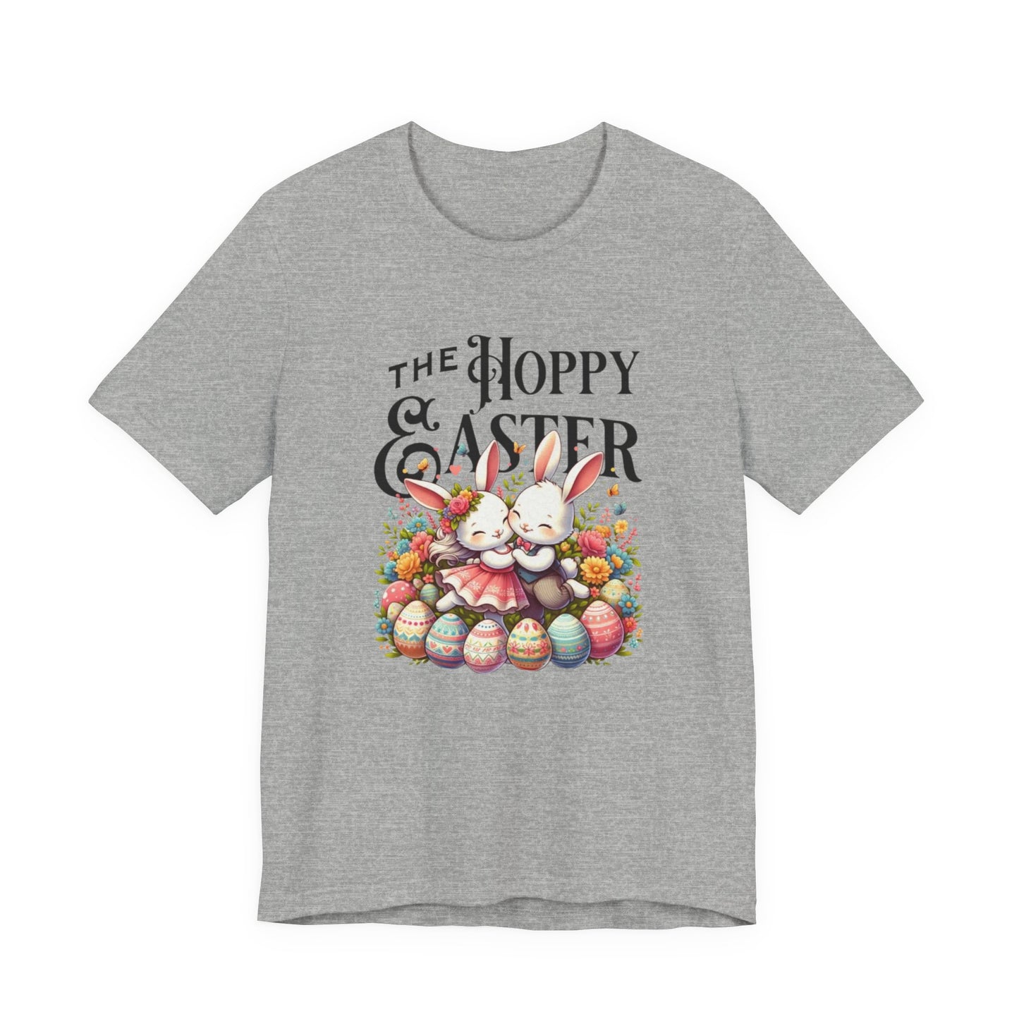 Easter Bunny Tee – "The Hoppy Easter" Cute Bunny & Colorful Eggs T-Shirt
