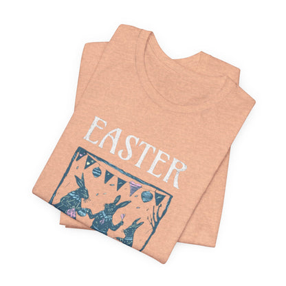 Easter Celebration Tee — Vintage Dancing Bunnies Graphic T-Shirt