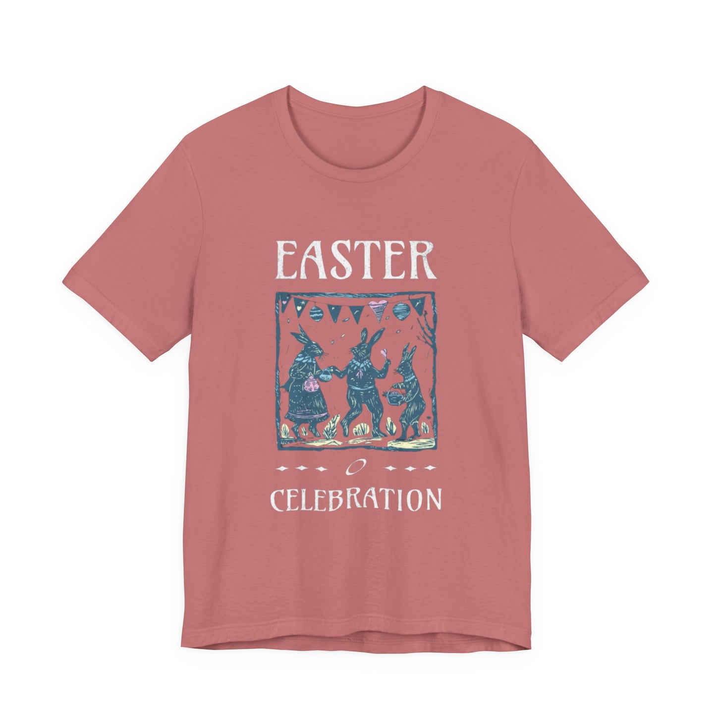 Easter Celebration Tee — Vintage Dancing Bunnies Graphic T-Shirt