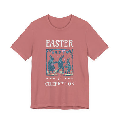 Easter Celebration Tee — Vintage Dancing Bunnies Graphic T-Shirt