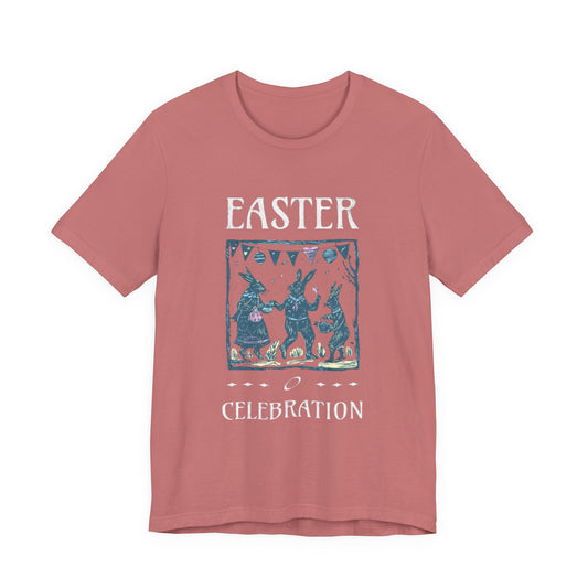 Easter Celebration Tee — Vintage Dancing Bunnies Graphic T-Shirt