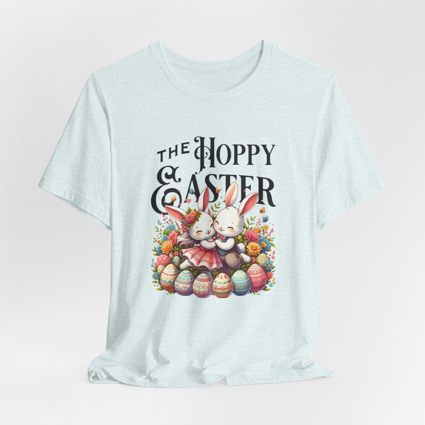Easter Bunny Tee – "The Hoppy Easter" Cute Bunny & Colorful Eggs T-Shirt