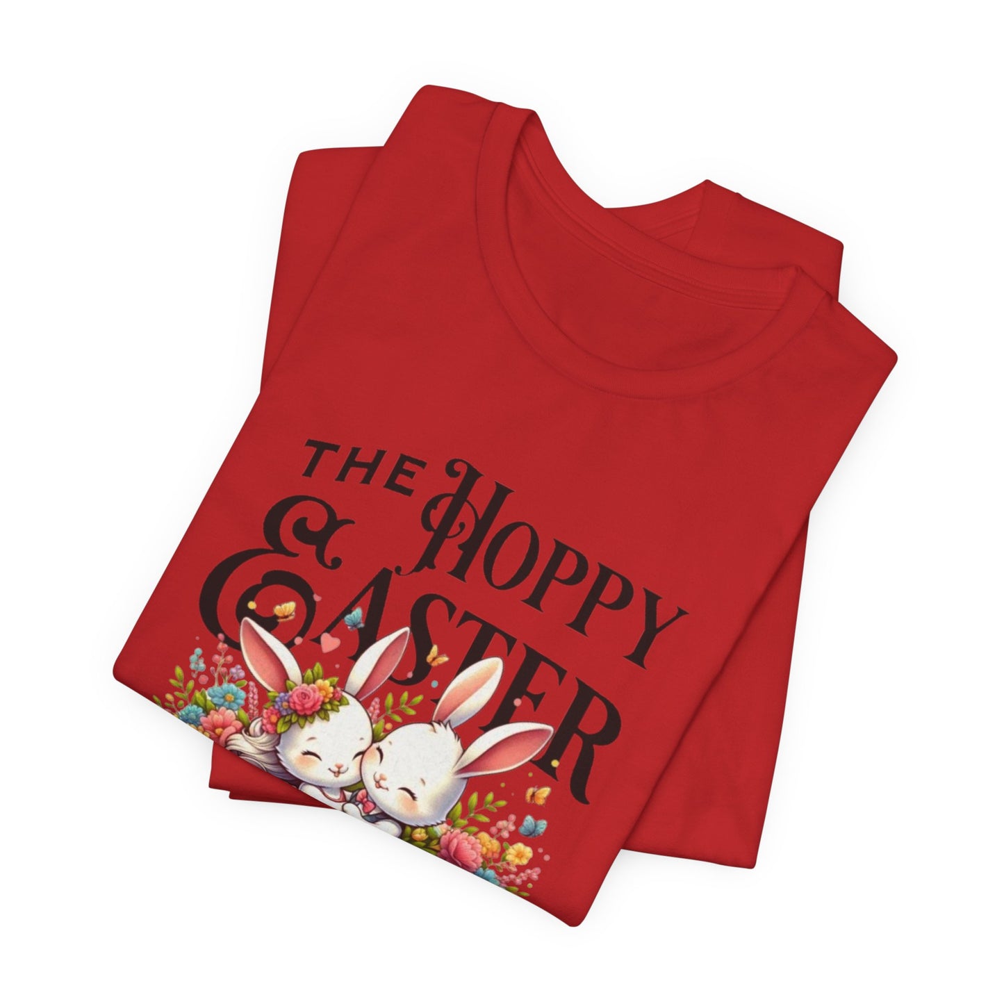 Easter Bunny Tee – "The Hoppy Easter" Cute Bunny & Colorful Eggs T-Shirt