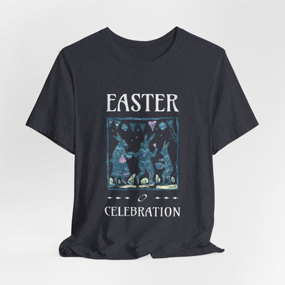 Easter Celebration Tee — Vintage Dancing Bunnies Graphic T-Shirt
