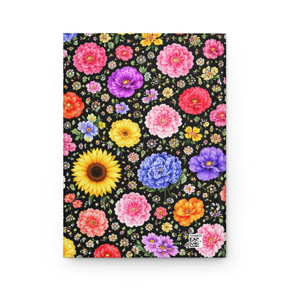 Floral Garden Hardcover Journal — Colorful Bloom Notebook