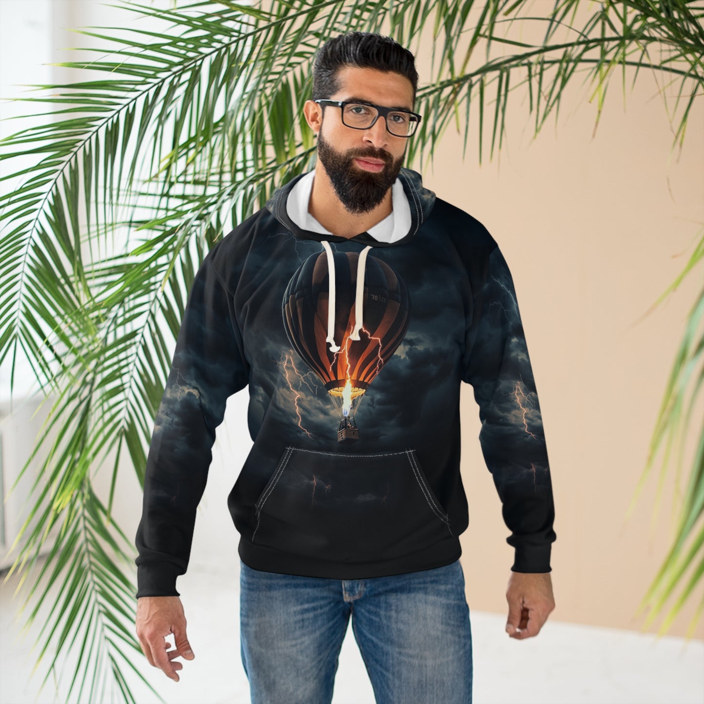 Adventure Awaits Hot Air Balloon Unisex Pullover Hoodie