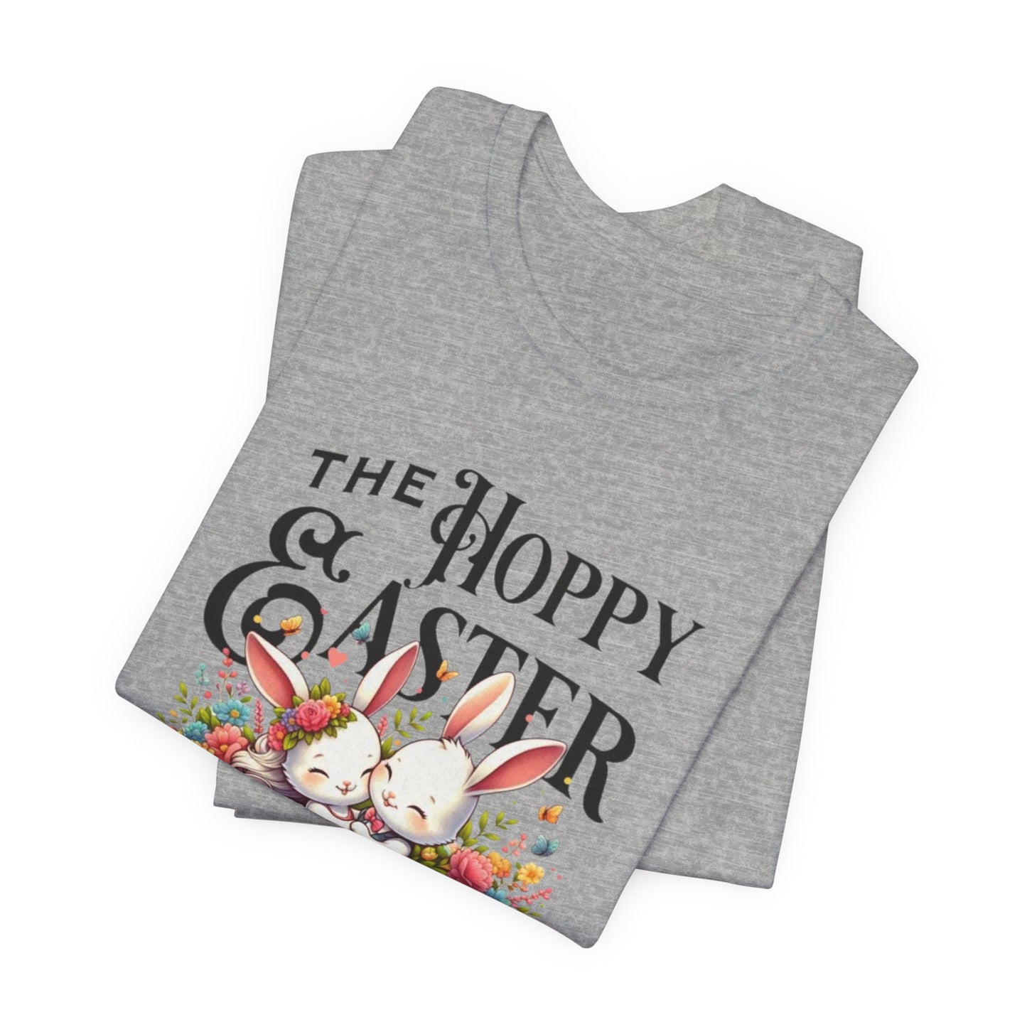 Easter Bunny Tee – "The Hoppy Easter" Cute Bunny & Colorful Eggs T-Shirt