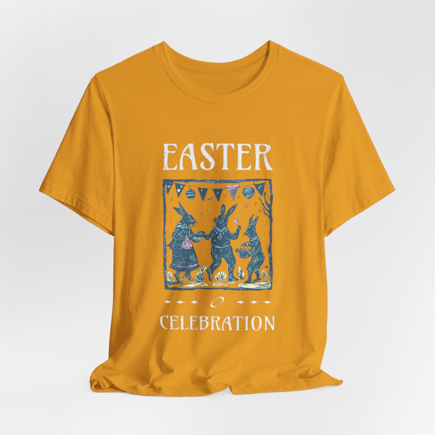 Easter Celebration Tee — Vintage Dancing Bunnies Graphic T-Shirt