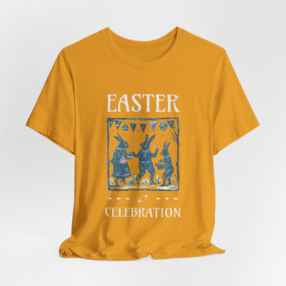 Easter Celebration Tee — Vintage Dancing Bunnies Graphic T-Shirt