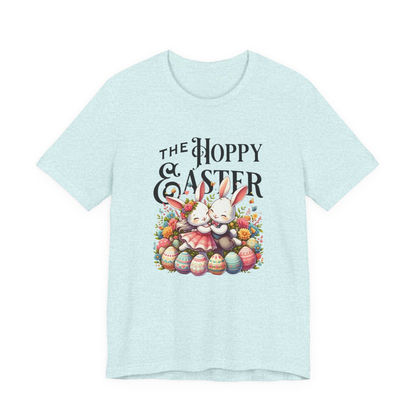 Easter Bunny Tee – "The Hoppy Easter" Cute Bunny & Colorful Eggs T-Shirt