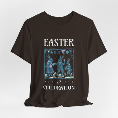 Easter Celebration Tee — Vintage Dancing Bunnies Graphic T-Shirt