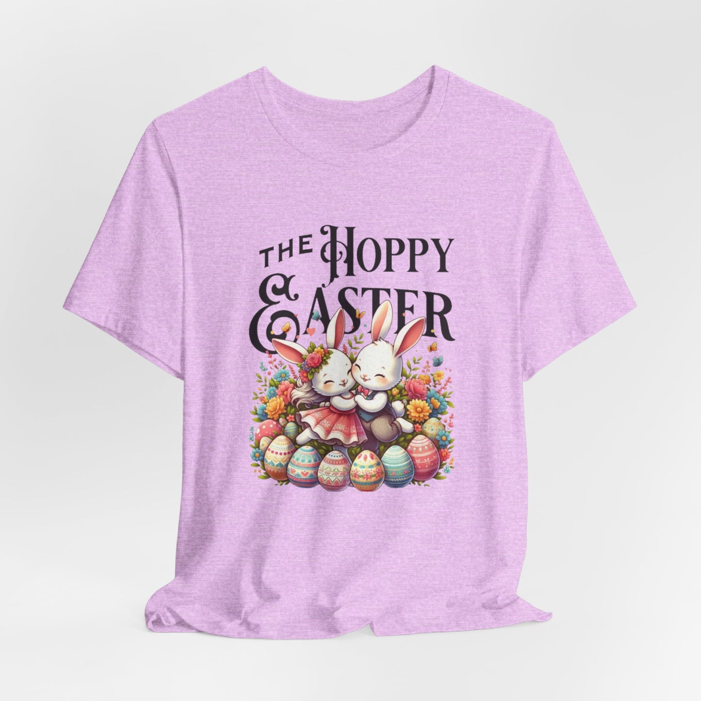 Easter Bunny Tee – "The Hoppy Easter" Cute Bunny & Colorful Eggs T-Shirt