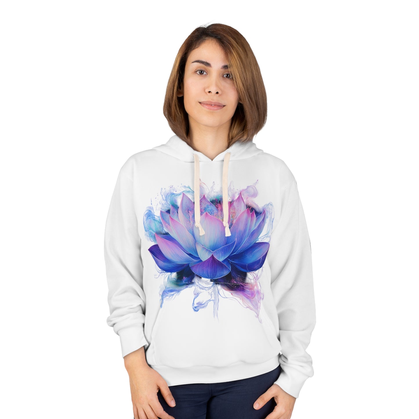Lotus Blossom Unisex Pullover Hoodie - Vibrant Floral Design for Relaxation and Style