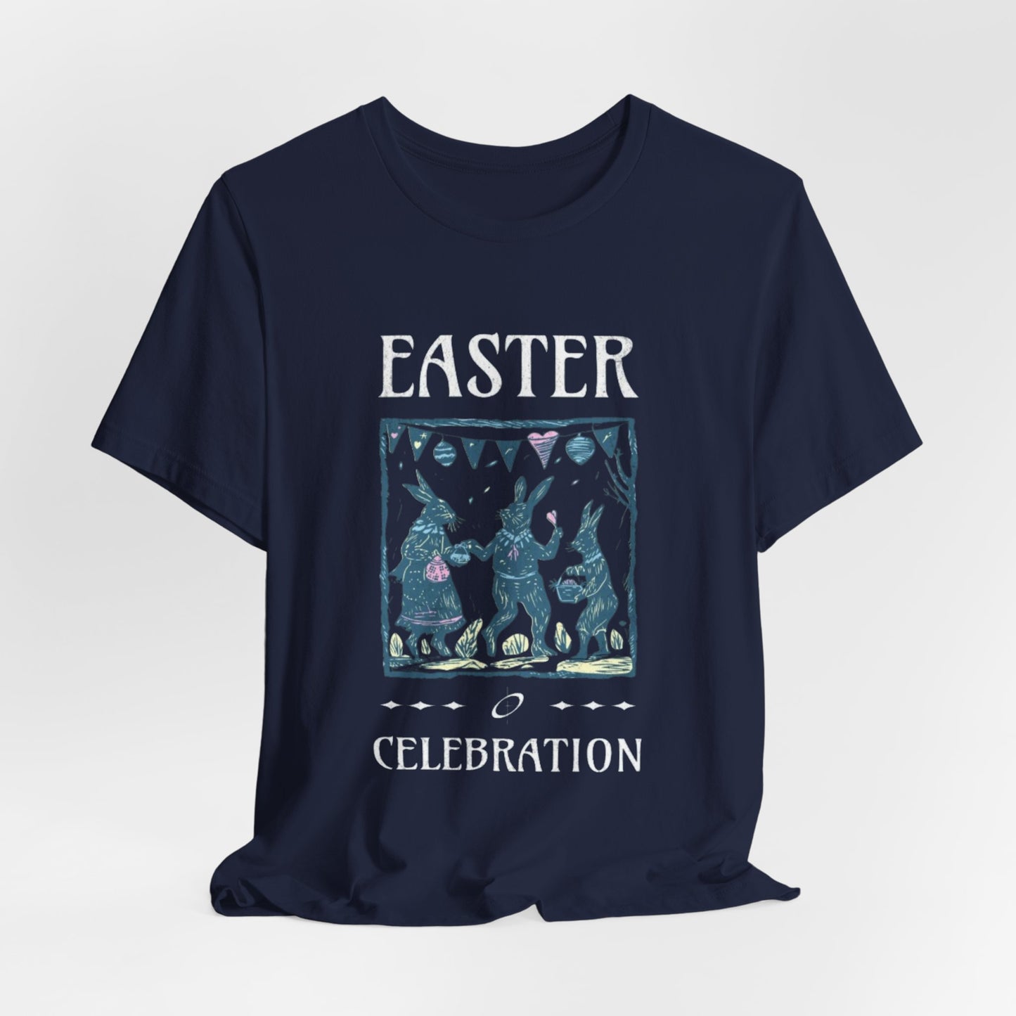 Easter Celebration Tee — Vintage Dancing Bunnies Graphic T-Shirt