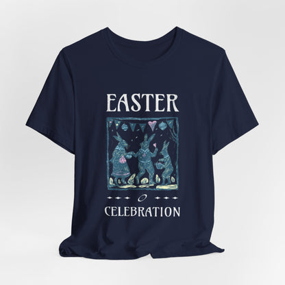 Easter Celebration Tee — Vintage Dancing Bunnies Graphic T-Shirt
