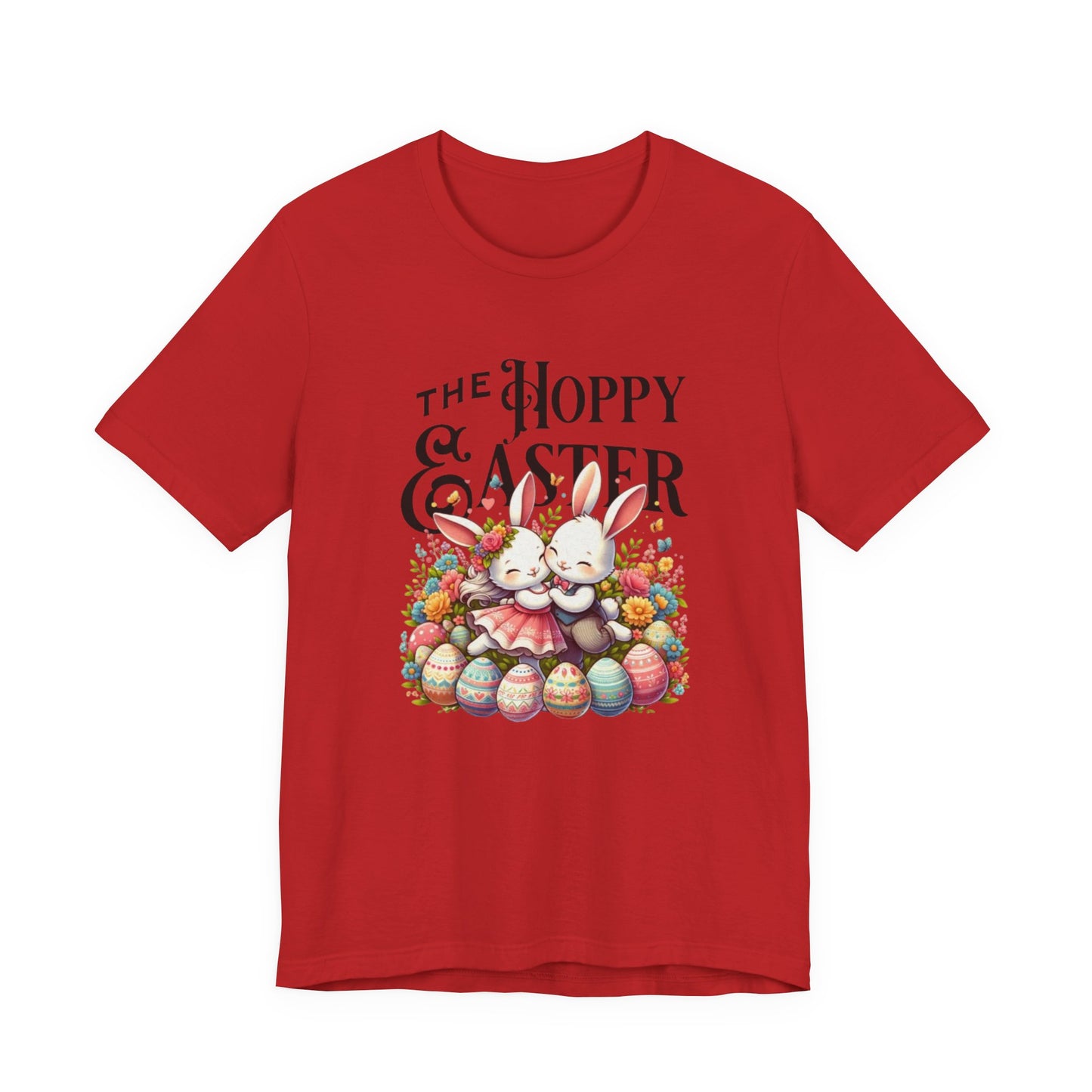 Easter Bunny Tee – "The Hoppy Easter" Cute Bunny & Colorful Eggs T-Shirt
