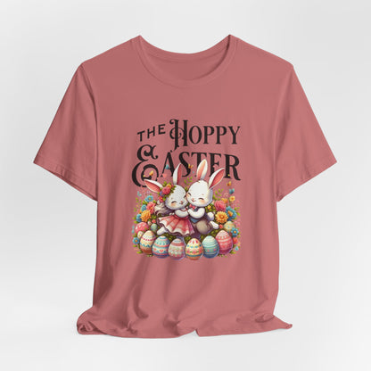 Easter Bunny Tee – "The Hoppy Easter" Cute Bunny & Colorful Eggs T-Shirt