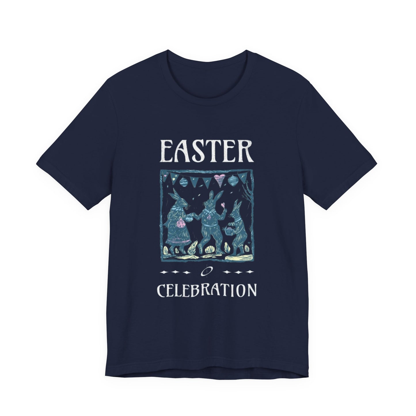Easter Celebration Tee — Vintage Dancing Bunnies Graphic T-Shirt