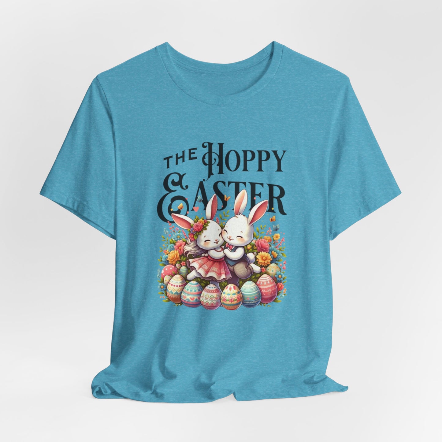 Easter Bunny Tee – "The Hoppy Easter" Cute Bunny & Colorful Eggs T-Shirt