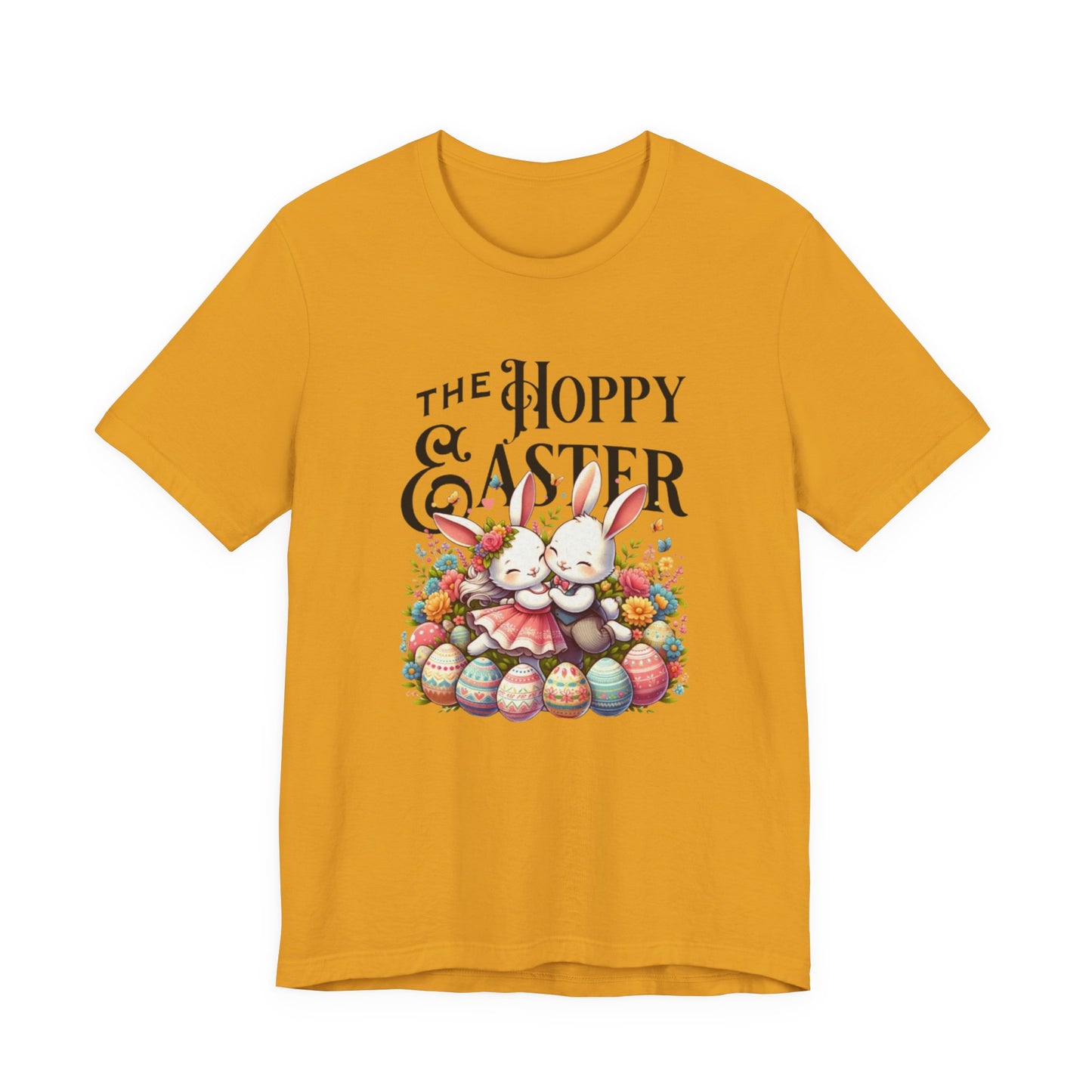 Easter Bunny Tee – "The Hoppy Easter" Cute Bunny & Colorful Eggs T-Shirt
