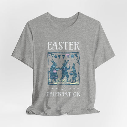 Easter Celebration Tee — Vintage Dancing Bunnies Graphic T-Shirt