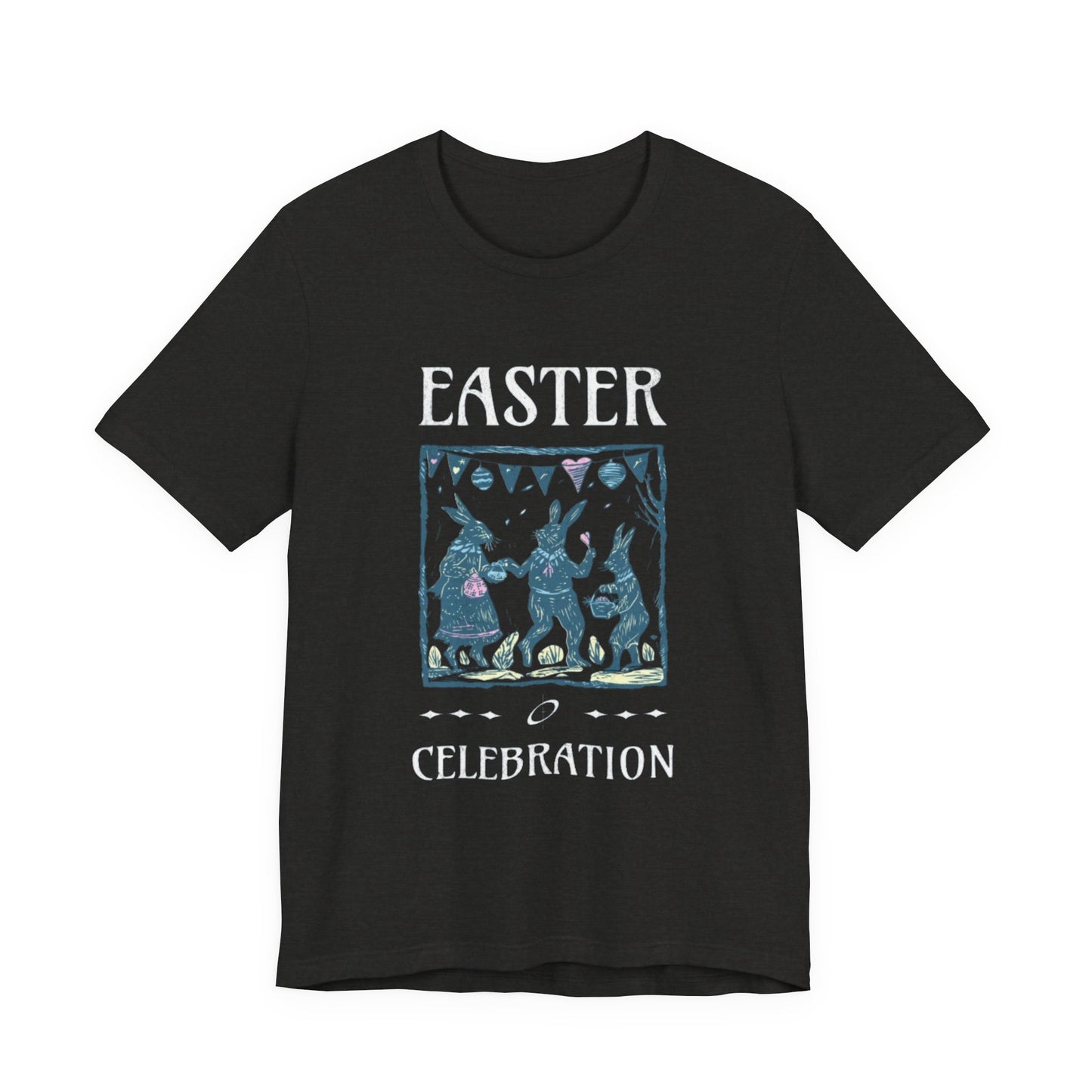 Easter Celebration Tee — Vintage Dancing Bunnies Graphic T-Shirt
