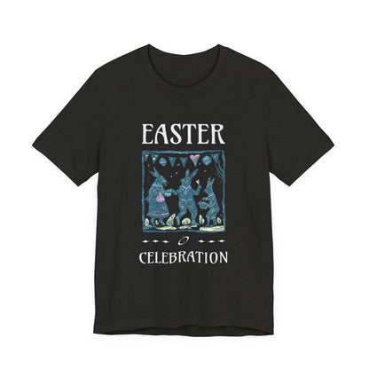 Easter Celebration Tee — Vintage Dancing Bunnies Graphic T-Shirt
