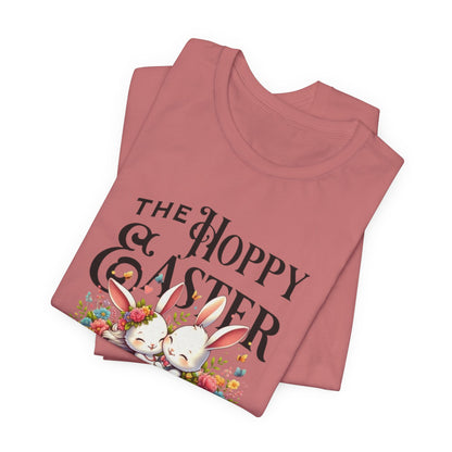 Easter Bunny Tee – "The Hoppy Easter" Cute Bunny & Colorful Eggs T-Shirt