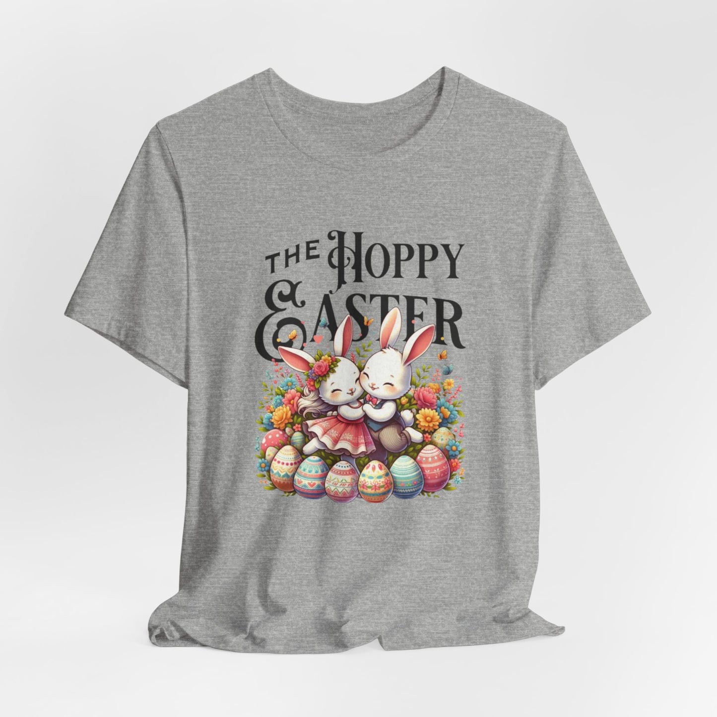 Easter Bunny Tee – "The Hoppy Easter" Cute Bunny & Colorful Eggs T-Shirt