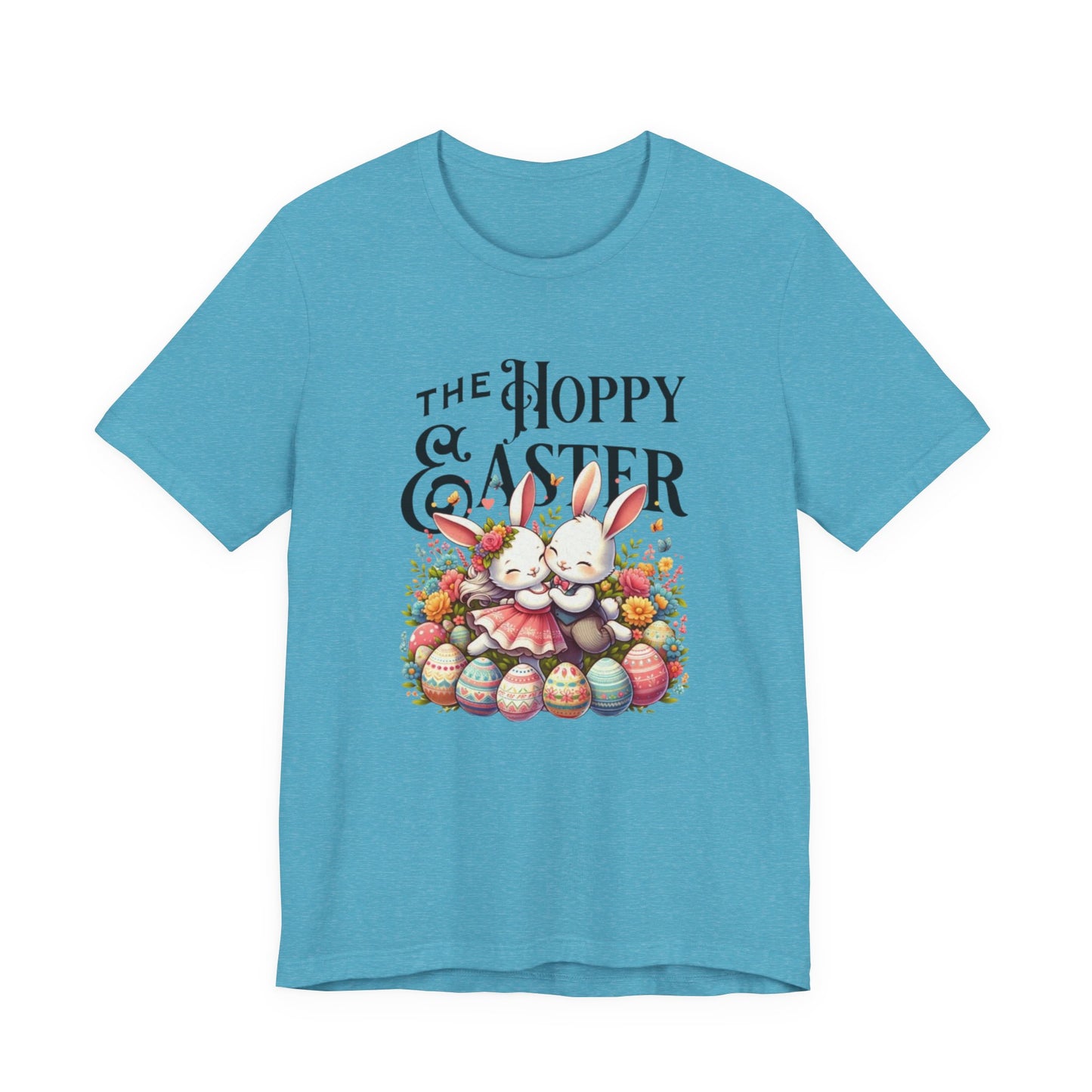 Easter Bunny Tee – "The Hoppy Easter" Cute Bunny & Colorful Eggs T-Shirt