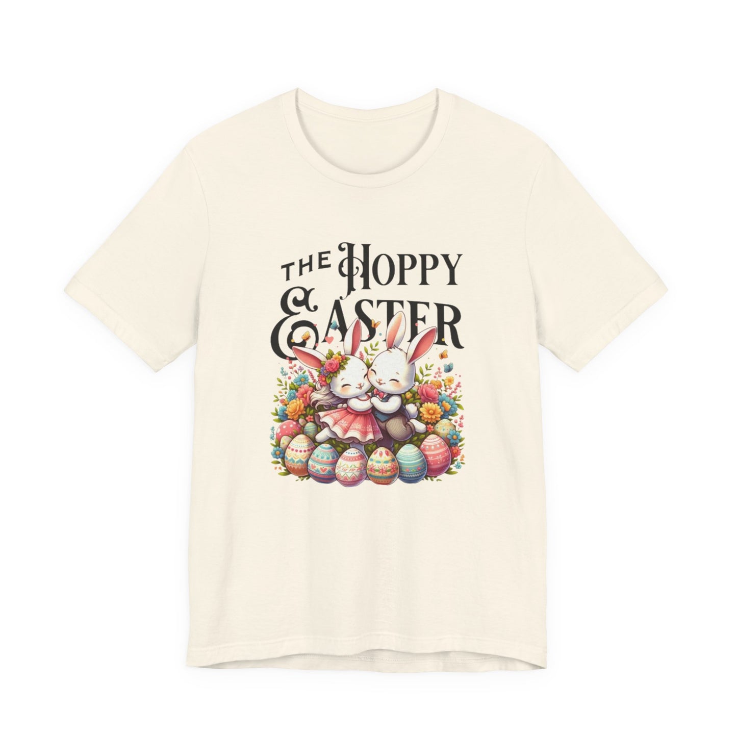 Easter Bunny Tee – "The Hoppy Easter" Cute Bunny & Colorful Eggs T-Shirt