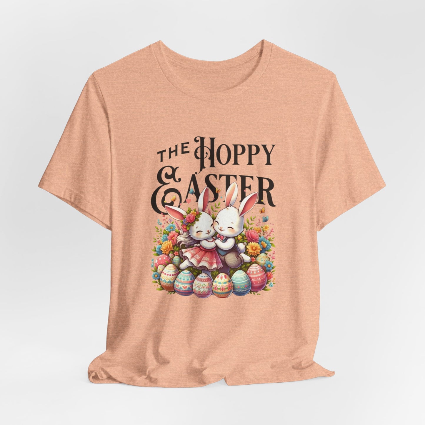 Easter Bunny Tee – "The Hoppy Easter" Cute Bunny & Colorful Eggs T-Shirt