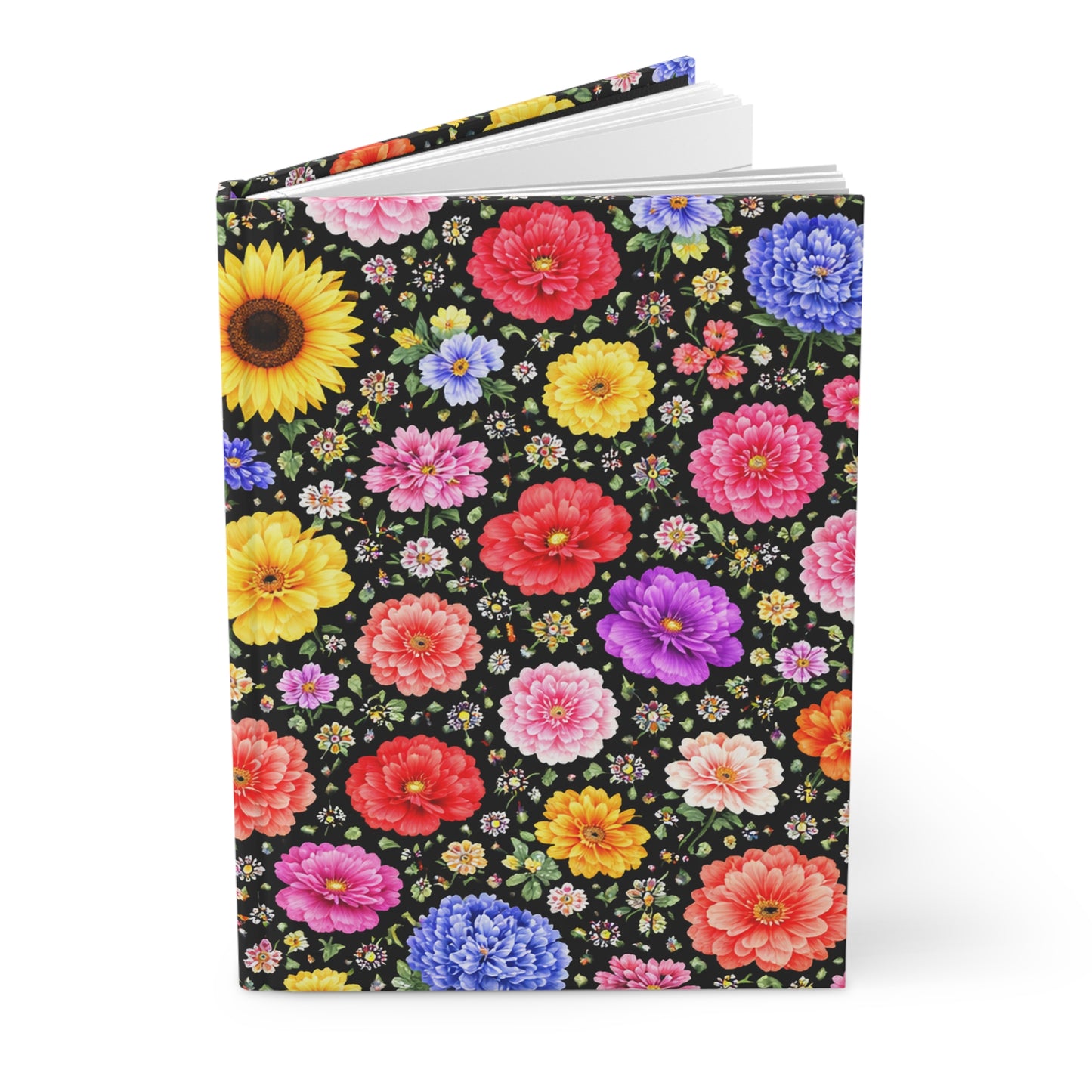 Floral Garden Hardcover Journal — Colorful Bloom Notebook