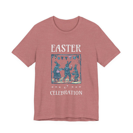 Easter Celebration Tee — Vintage Dancing Bunnies Graphic T-Shirt