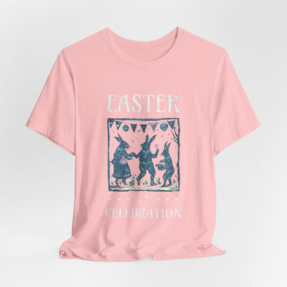 Easter Celebration Tee — Vintage Dancing Bunnies Graphic T-Shirt