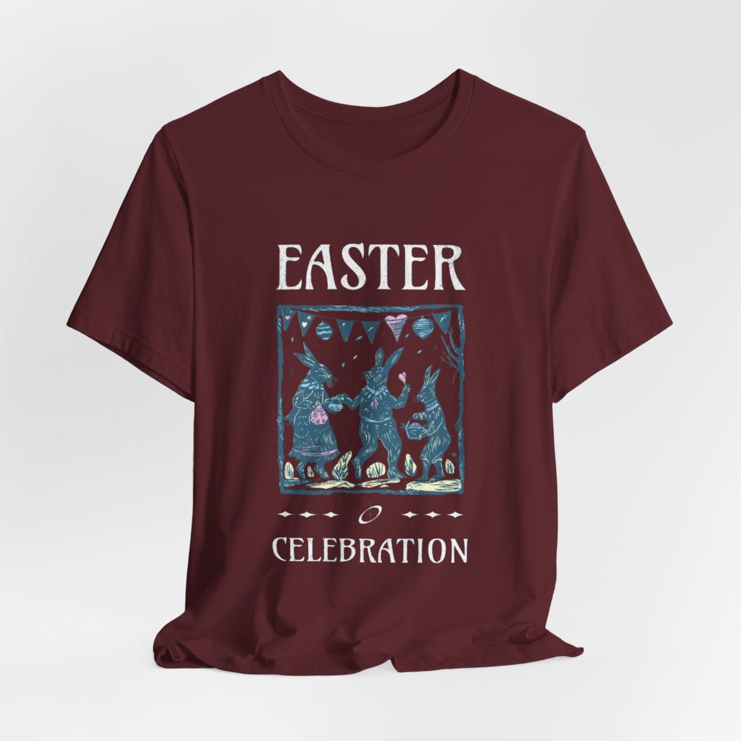 Easter Celebration Tee — Vintage Dancing Bunnies Graphic T-Shirt