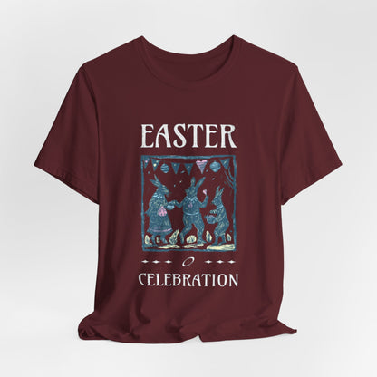 Easter Celebration Tee — Vintage Dancing Bunnies Graphic T-Shirt