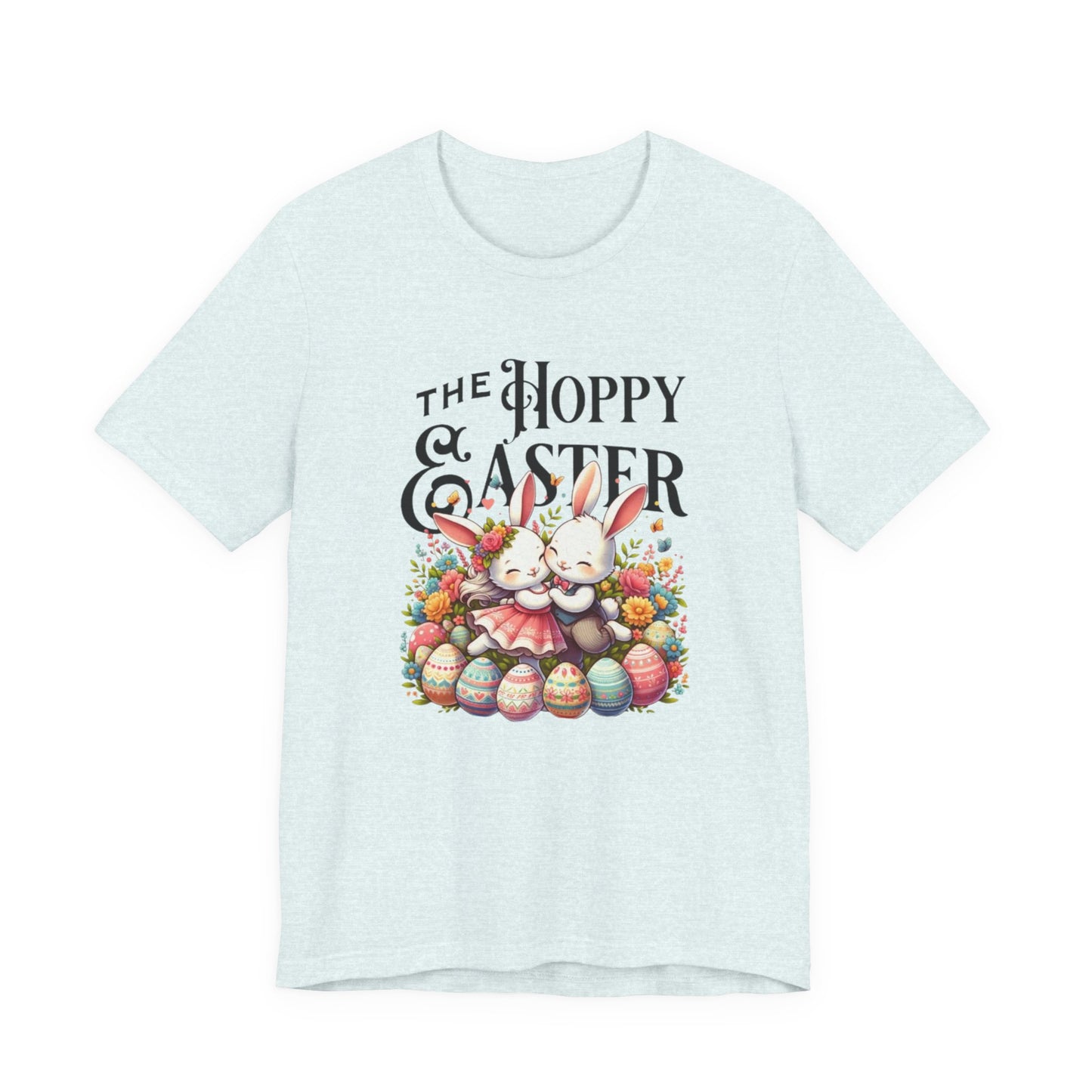 Easter Bunny Tee – "The Hoppy Easter" Cute Bunny & Colorful Eggs T-Shirt