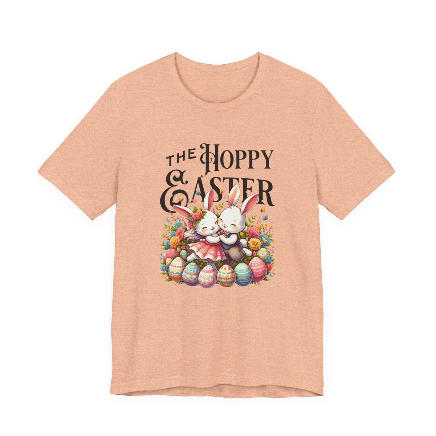 Easter Bunny Tee – "The Hoppy Easter" Cute Bunny & Colorful Eggs T-Shirt