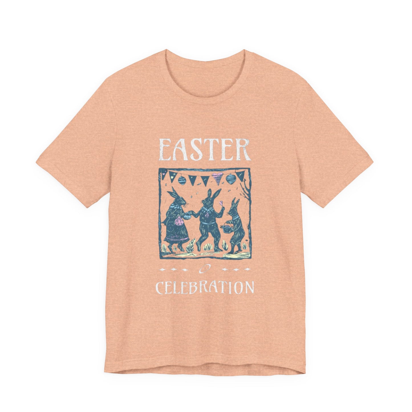 Easter Celebration Tee — Vintage Dancing Bunnies Graphic T-Shirt