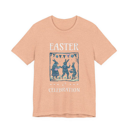 Easter Celebration Tee — Vintage Dancing Bunnies Graphic T-Shirt