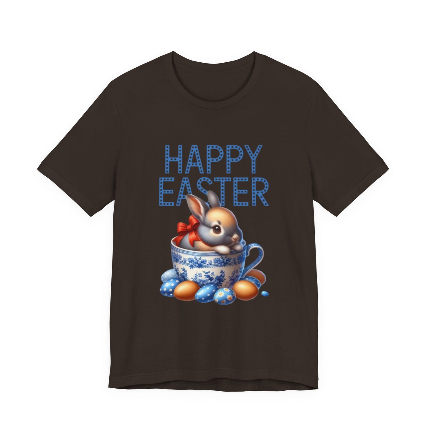 Happy Easter Bunny Tee — Cute Vintage Bunny in Teacup Easter T-Shirt