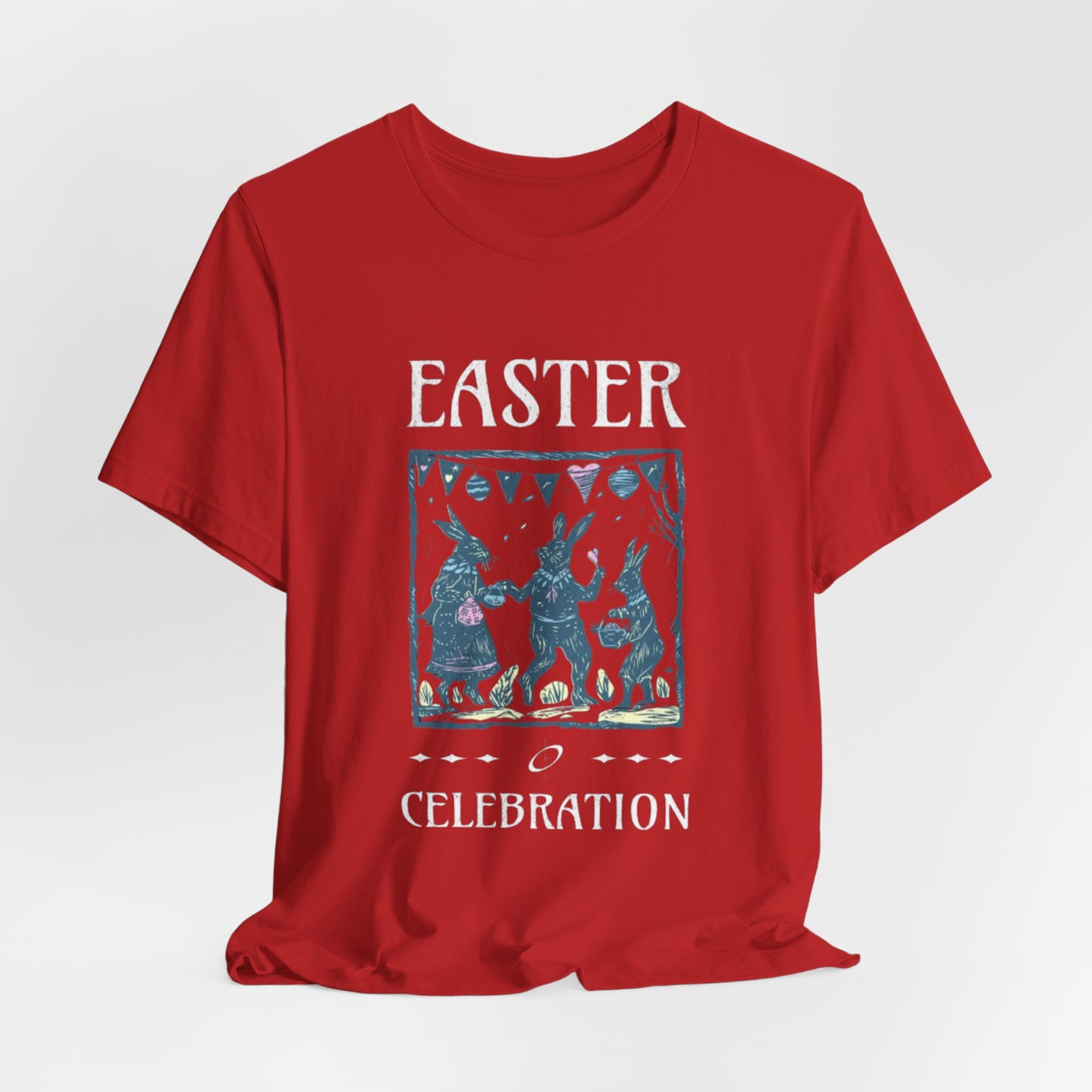 Easter Celebration Tee — Vintage Dancing Bunnies Graphic T-Shirt