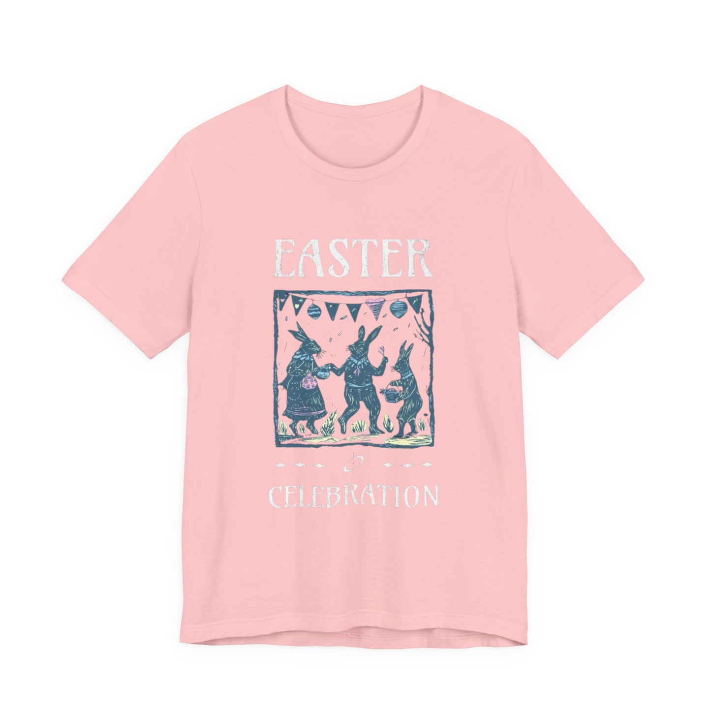 Easter Celebration Tee — Vintage Dancing Bunnies Graphic T-Shirt