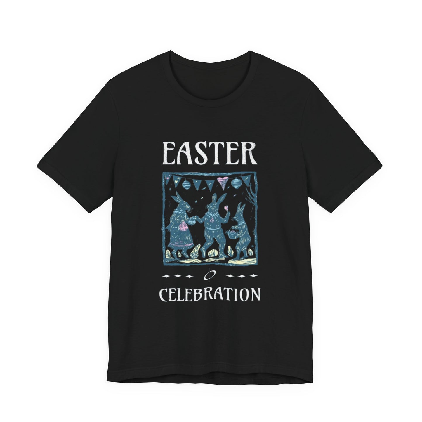 Easter Celebration Tee — Vintage Dancing Bunnies Graphic T-Shirt