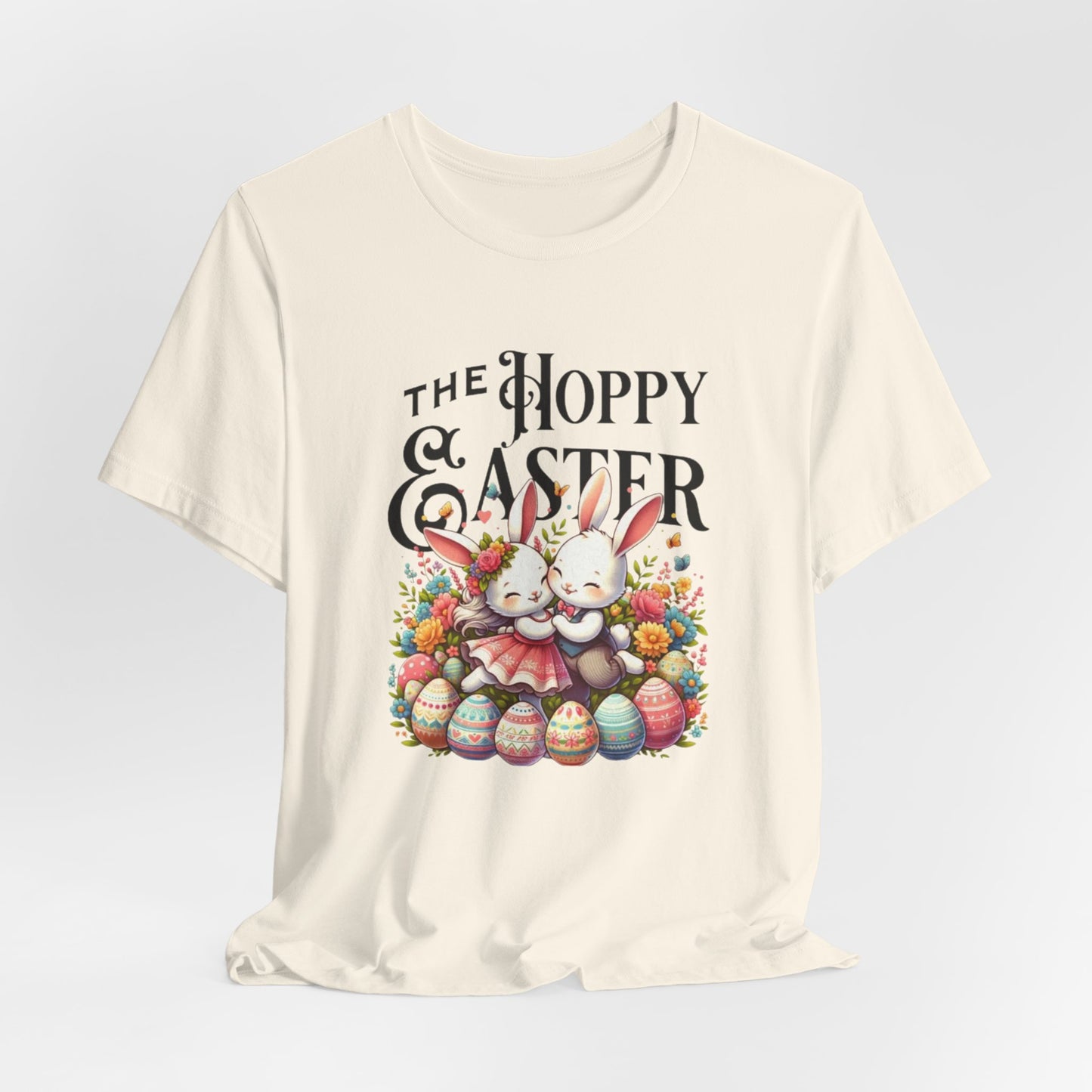 Easter Bunny Tee – "The Hoppy Easter" Cute Bunny & Colorful Eggs T-Shirt