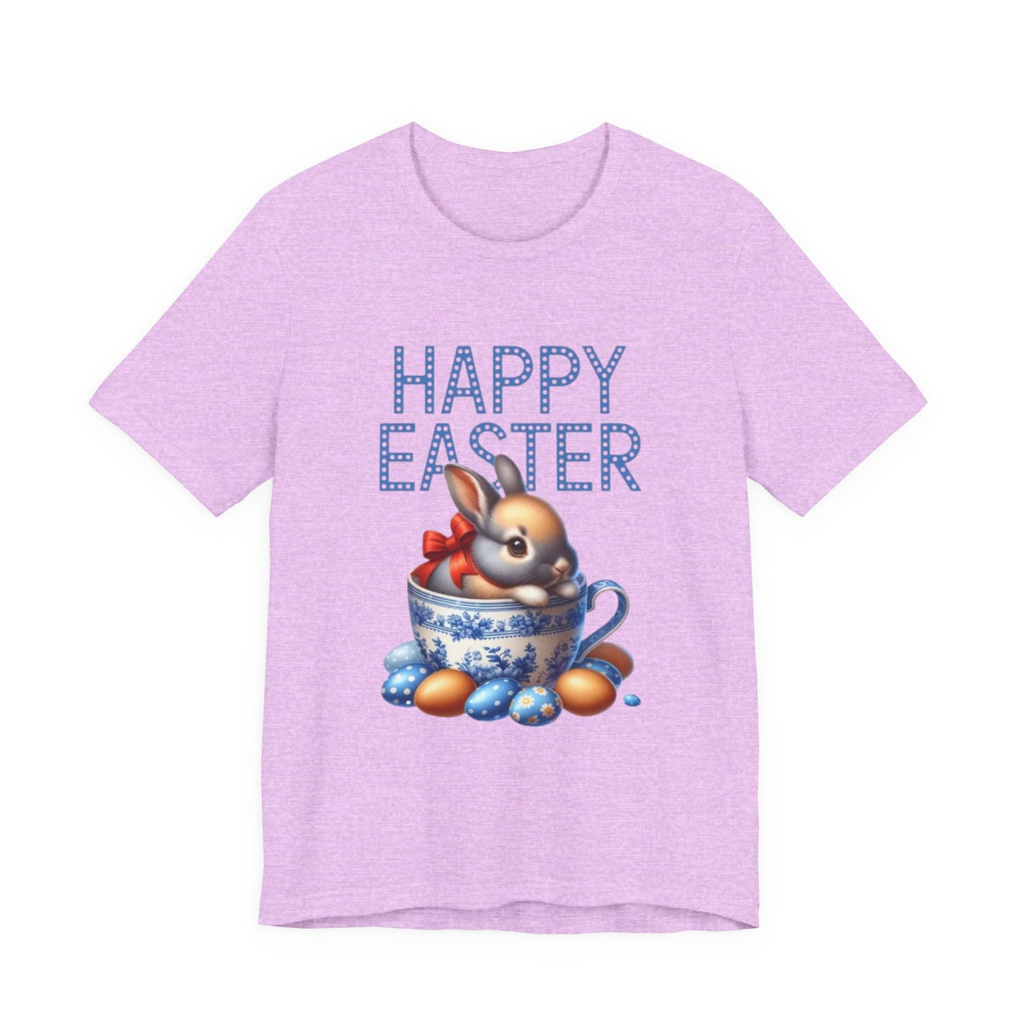 Happy Easter Bunny Tee — Cute Vintage Bunny in Teacup Easter T-Shirt